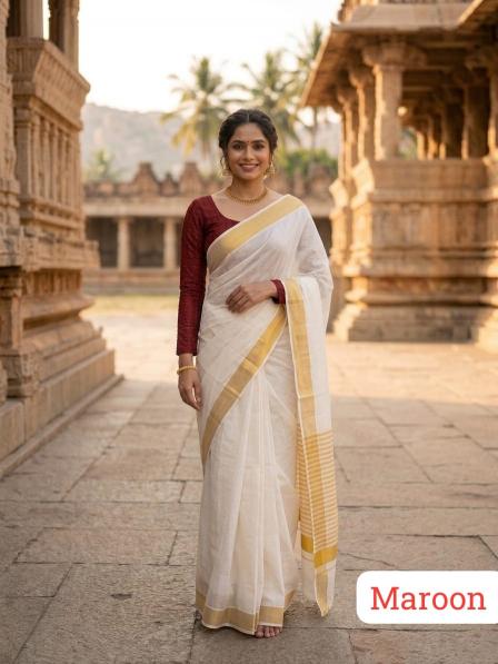 GC kerla cotton saree surat wholesellers market